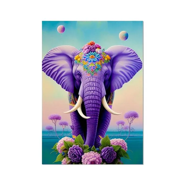 The Purple Elephant Fine Wall Art Print