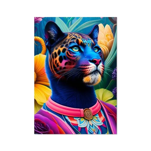 The Blue Panther Fine Wall Art Print