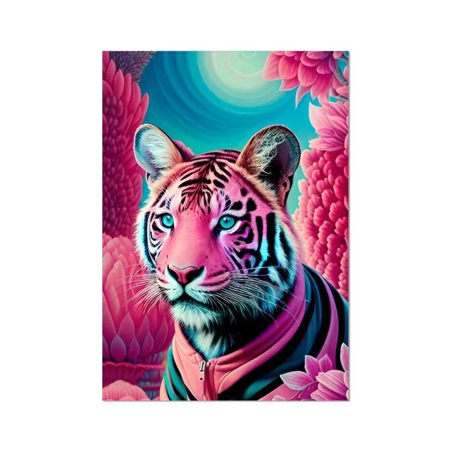 The All Pink Tiger Fine Wall Art Print