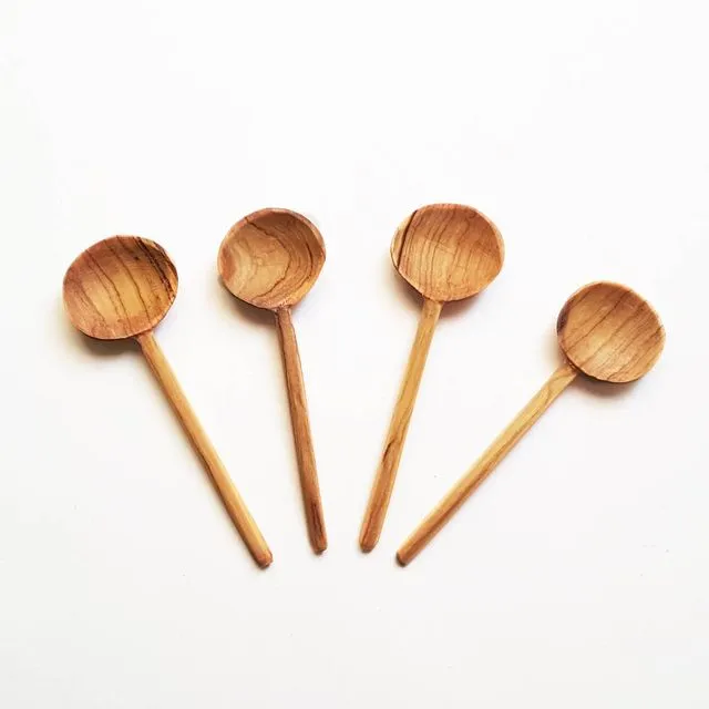 Olive Wood Coffee Spoons | Set of 4