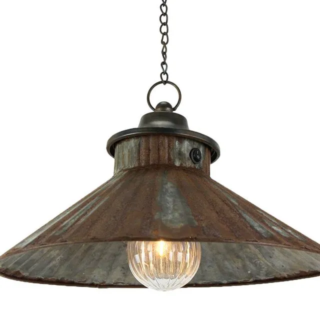 14 Inch Chain Hanging Lamp Rustic Battery Operated Indoor