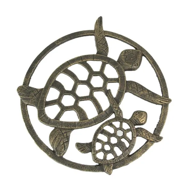 Cast Iron Wall Decoration Bronze Finish - Turtle