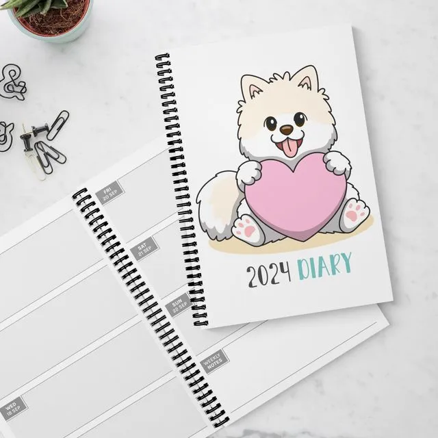 Dog Love 2024 Week-To-View Diary (A5)