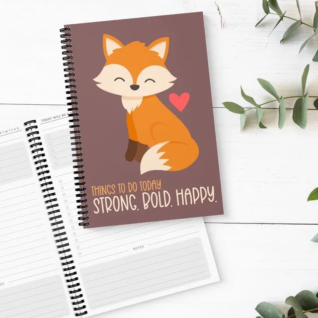 Autumn Fox To Do List Book (A5)