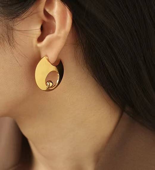 Cool Big Earring | 18k Gold Plated Brass