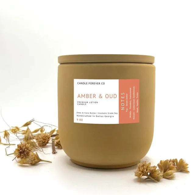 Amber &amp; Oud | Luxury Soy Candle