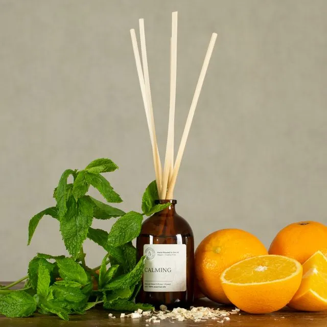 Lemongrass & Basil Natural Reed Diffuser – Calming