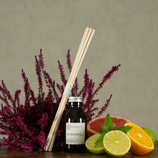 Sweet Orange & Lime Natural Minimalistic Reed Diffuser – Refreshing
