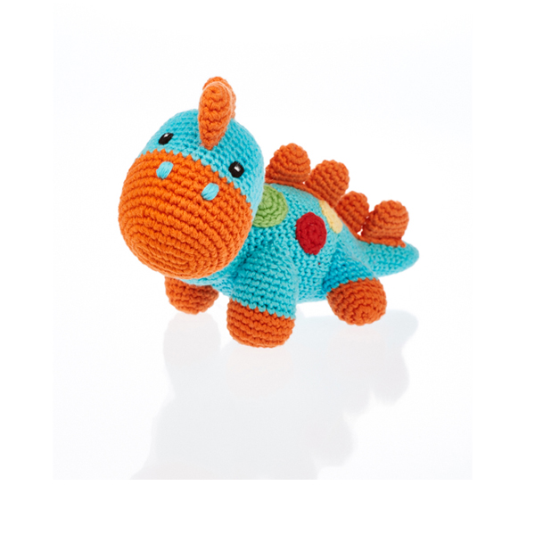 Baby Toy Dinosaur rattle - steggi turquoise