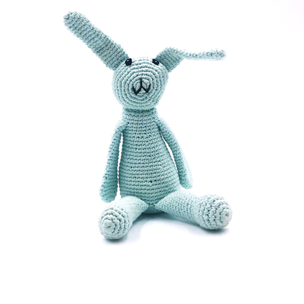 Baby Toy My first bunny rattle - light turquoise