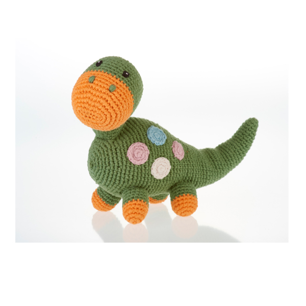 Baby Toy Dinosaur rattle - dippi - khaki