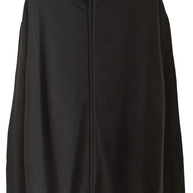 Men´s cashmere zip front sweater black