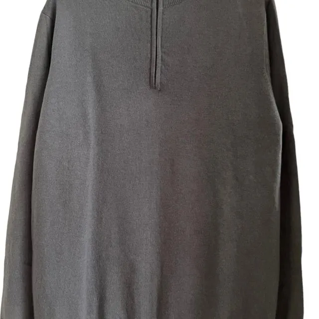 Men´s cashmere zip front sweater grey