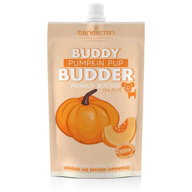 Dog Peanut Butter - 4oz Squeeze Packs Pumpkin Pup Buddy Budder