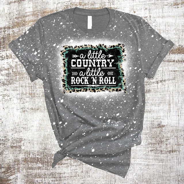 A Little Country A Little Rock N Roll Sub Bleached Tee