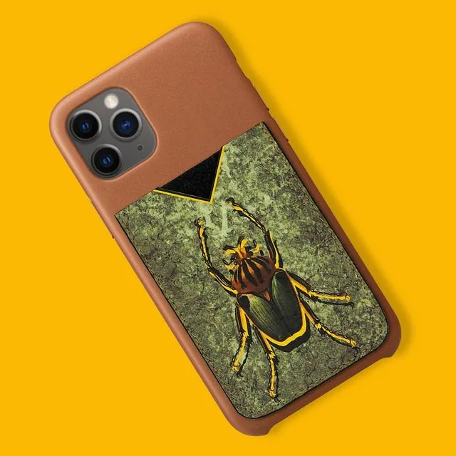 Beetle Card Case with Optional Phone Sticker Backing