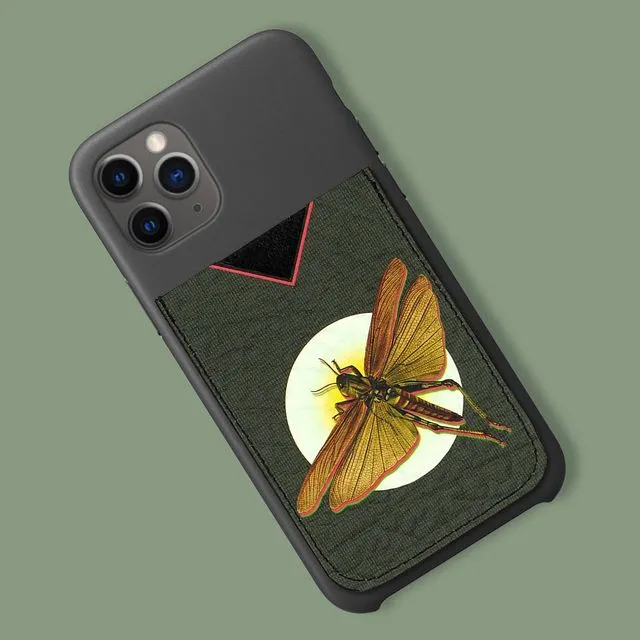 Locust Card Case with Optional Phone Sticker Backing