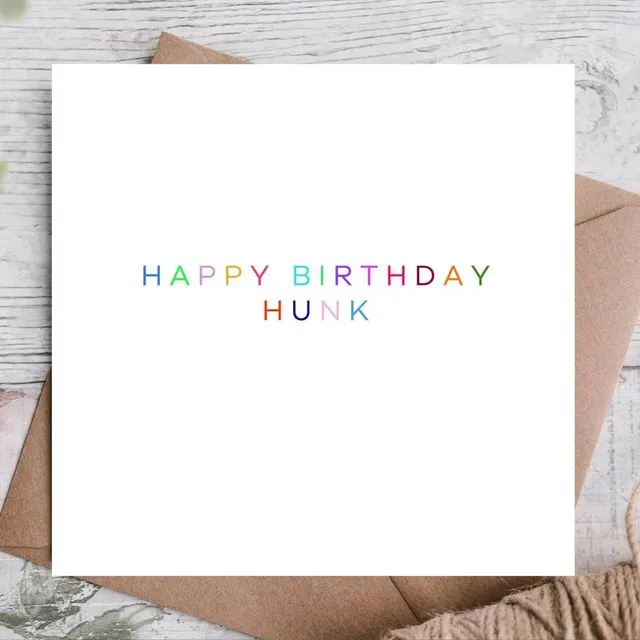 Birthday Card For Hunk / Happy Birthday Card / Card for her