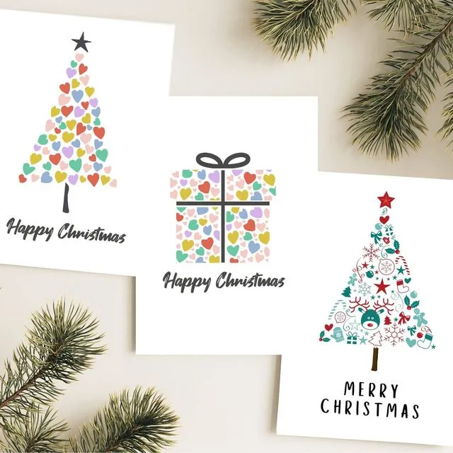 Christmas Cards Pack of 3/ Premium Christmas Cards / Eco