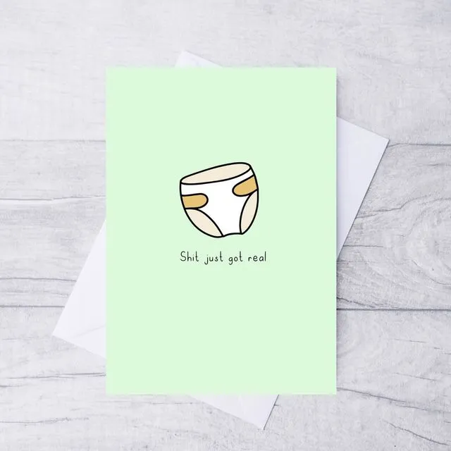 Funny New Baby Card / New Baby Card / Baby Card