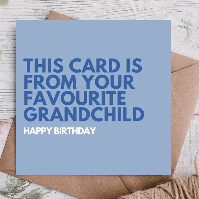 Grandad Birthday Card / Happy Birthday Card / Card For