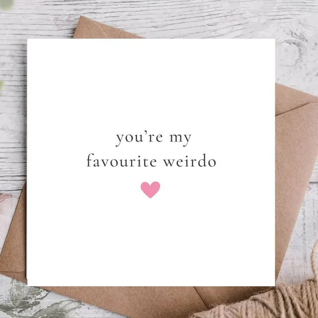Valentines Card / Card for partner / Card for Him /Card