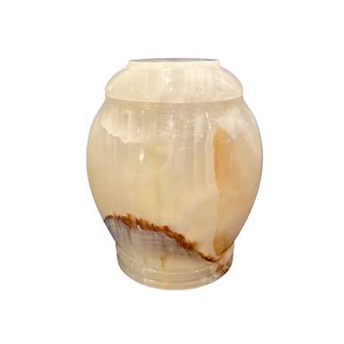 Handcrafted Modern Ash Urns Carved from Onyx Stone