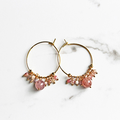 Strawberry Pink Hoops