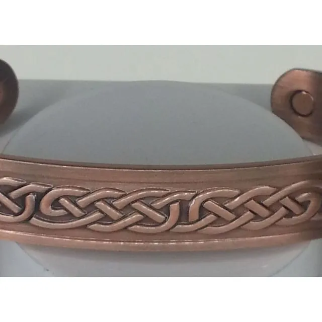 Celtic knot inlay copper magnetic bracelet