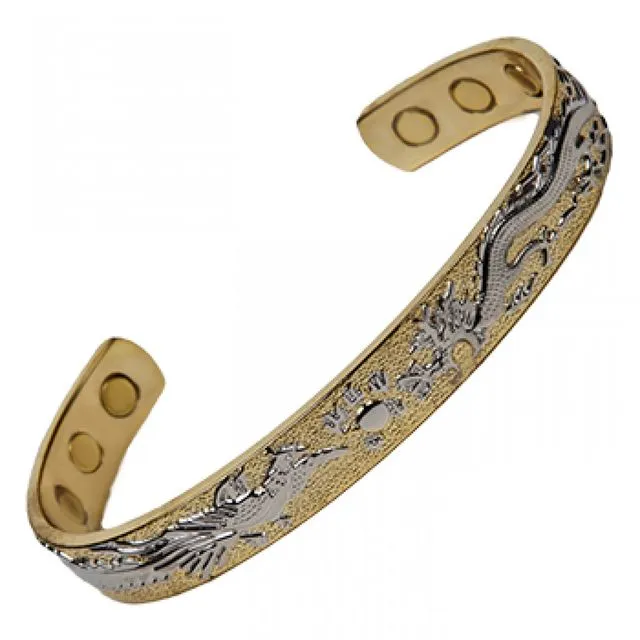 Gold &amp; Silver dragon &amp; Phoenix bracelet