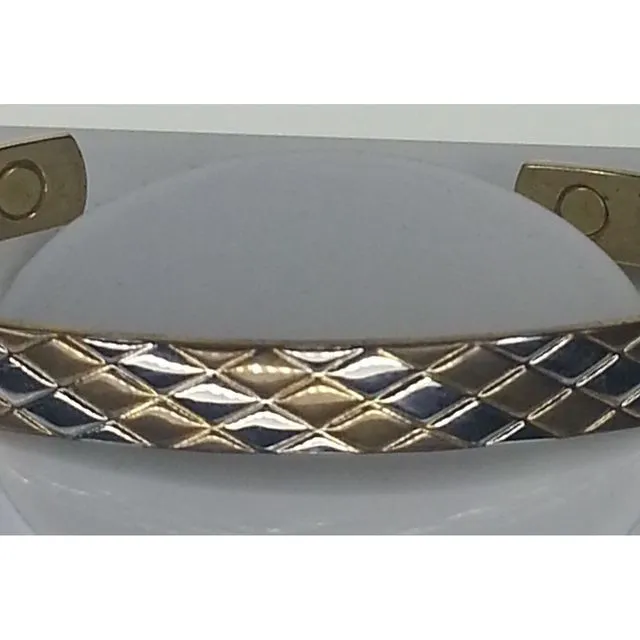 Triple colour diamond style bracelet