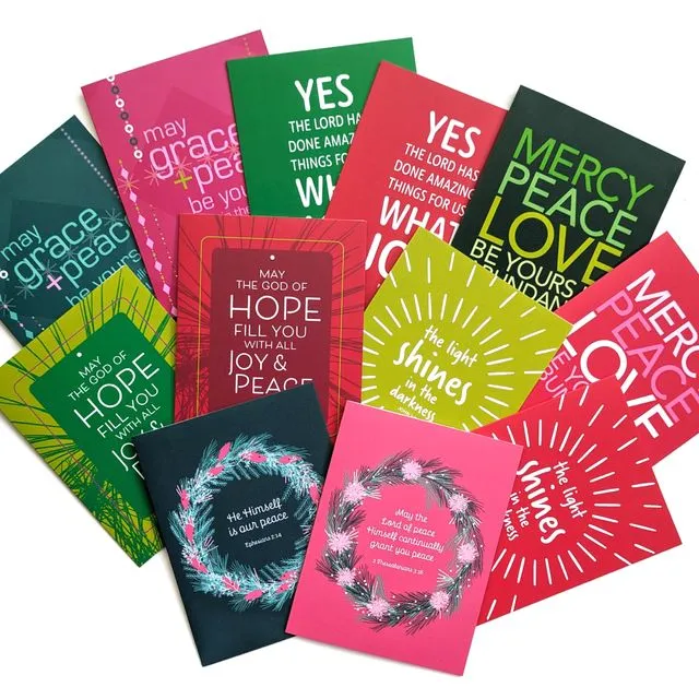 Bible verse Christmas card variety pack