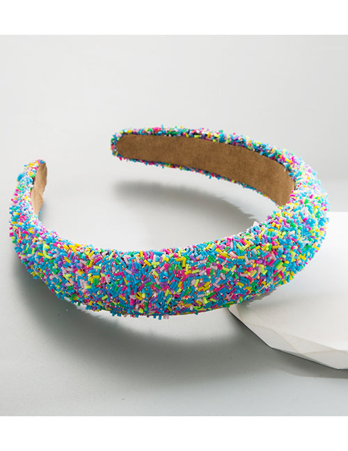 Blue Confetti Sprinkle Padded Headband