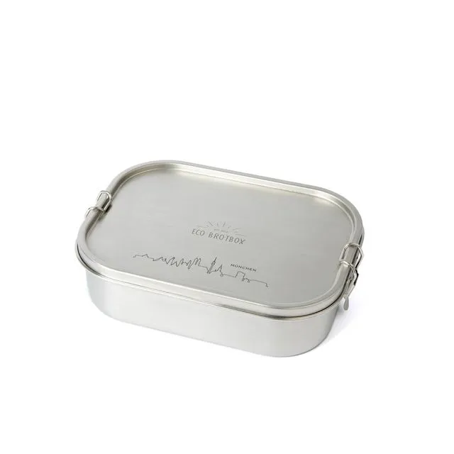 Bento Flex+ Munich Edition - Single-layer stainless steel lunchbox, leak-proof with variable divider and Munich engraving (1.3L)