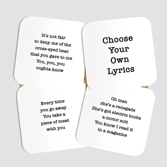 Personalized Mistaken Lyrics Coasters
