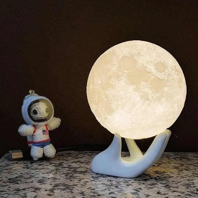Multicolor Home Decoration customised table lamps touch mood lights moon lamp small 3d led night light
