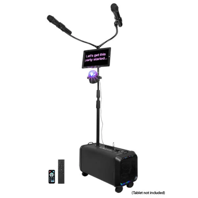 Supersonic Portable PA System Karaoke Speaker w Disco Ball