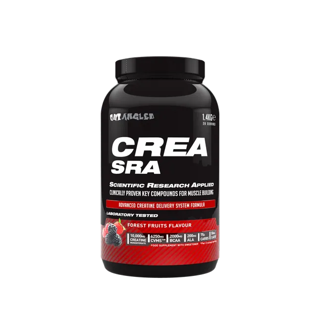Out Angled CREA SRA Advanced Creatine Monohydrate 1.4kg Forest Fruit Flavour