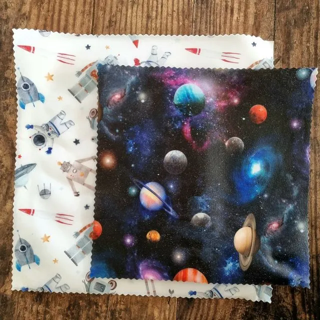 Beeswax Wrap Lunch Pack - Space Robot