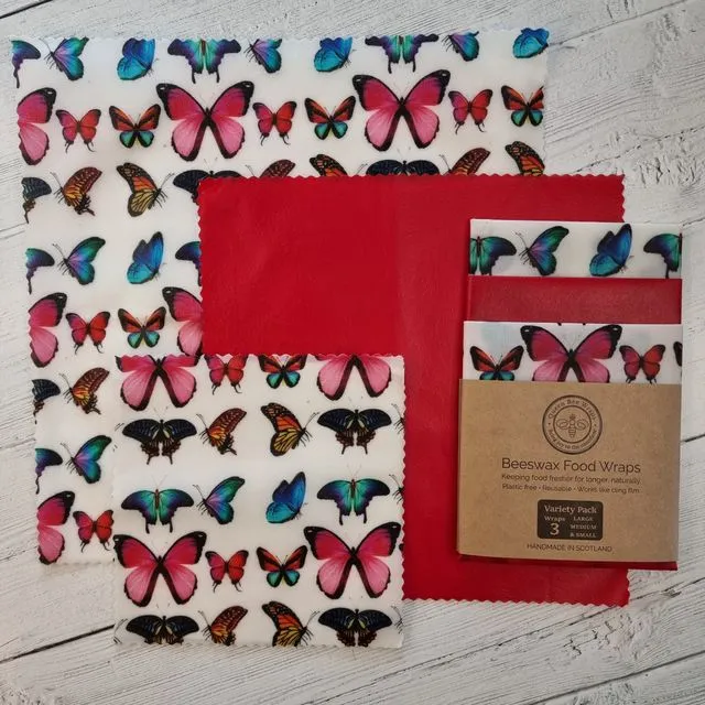 Beeswax Wrap Variety Pack - Butterfly