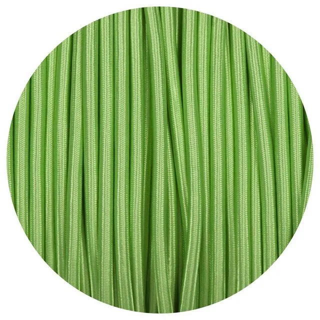 0.75mm 2 core Round Vintage Braided Light Green Fabric Cover