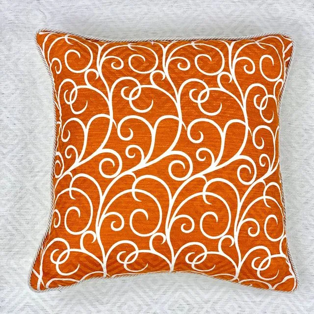 Cotton linen pillow printed drawing Ramage Orange Cod 335