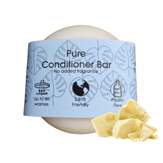 Pure Conditioner Bar- De-tangle - Long Lasting- All Hair Types- Sulphate Free- Cruelty Free- Vegan- Curly Hair- Natural- Sustainable