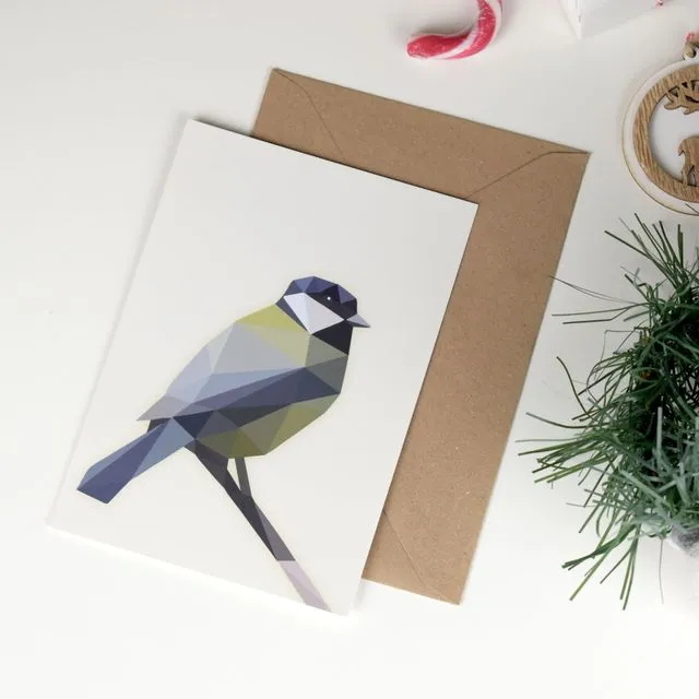 Great Tit Christmas Greeting Card