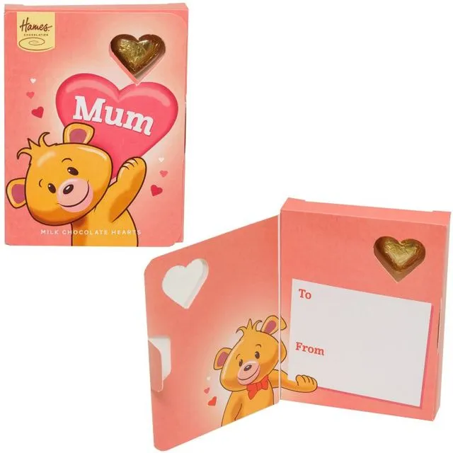Sentiment Chocolate Heart Card - Mum. Outer of 14
