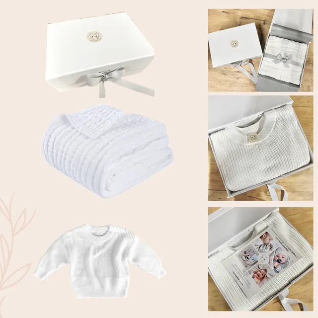 Newborn Baby White Gift Box