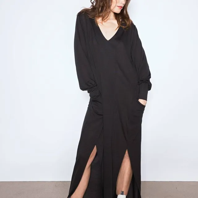 Long Sleeved Kaftan Dress - 100% TENCEL™ - Sustainable
