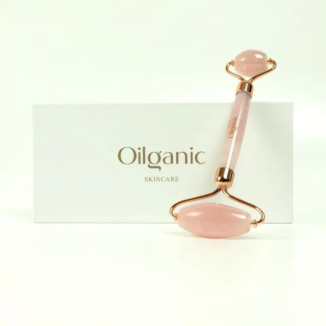Pink Jade Double Ended Facial Roller 100% Natural Nephrite