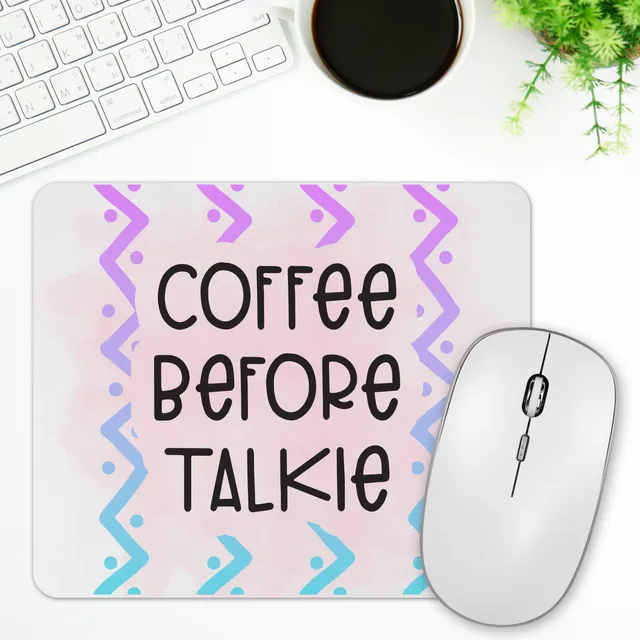 Coffee Before Talkie Rectangle Mousepad