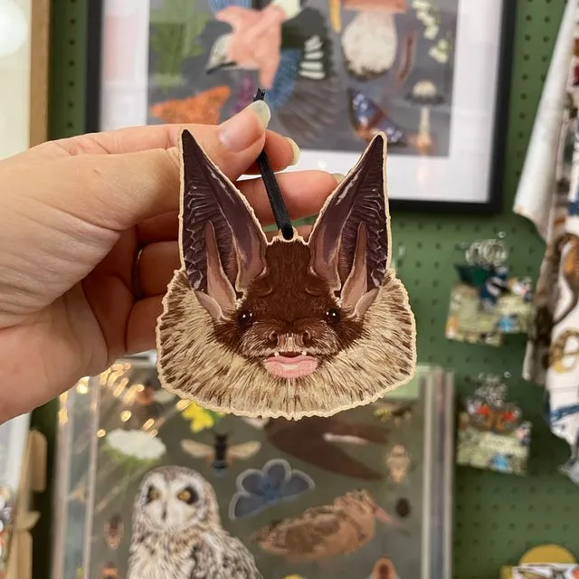 Long-eared Bat Wooden Decoration